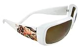 Tattoo Geisha Sunglasses White Frames Amber Lenses