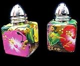 Hibiscus Design - Hand Painted - Mini Salt & Pepper,.5 oz., Set of 2 Hibiscus Design - Hand Painted - Mini Salt & Pepper,.5 oz., Set