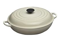 Le Creuset Cast Iron Shallow Casserole, Almond, 30 cm