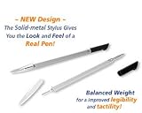PalmOne Zire 72 Stylograph - Ballpoint Pen - Stylus Replacement - 3 in 1 Stylus Upgrade (Metallic Silver)