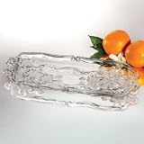 CELENTO CRYSTAL TRAY - CELENTO CRYSTAL OBLONG TRAY CENTERPIECE - crystal platter tray by Jaf Gifts