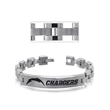 NFL Titanium Rectangle San Diego Chargers Link Bracelet