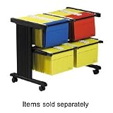 SAF5327GR Dual Width Filing Cart, 36-3/4x20x31, Gray