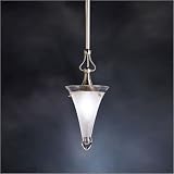 Kichler 2659NI Raindrop Indoor 1 Light Incandescent Brushed Nickel Mini Pendant