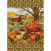 Autumn Cart - Garden Size 12 Inch X 18 Inch Decorative Flag