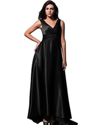 Fitted Tiered Satin Prom Dress  with a Brush/Sweep Train 