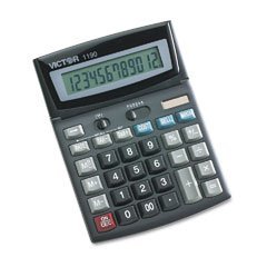 Executive Desktop Calculator, 12 DGT LCD Display, Cost-Sell-Margin, Tax Keys VCT1190