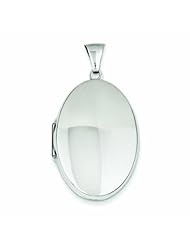 Genuine .925 Sterling Silver Polished 32mm 2-Frame Oval Locket 3.6 Grams. 100% Satisfaction Guaranteed.