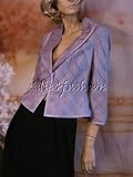 $2950 New ESCADA Violet Purple Silk Chiffon Jacket 40 / 10