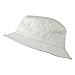 Big Size Cotton Blend Twill Bucket Hat - White (For Big Head)