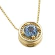 Aquamarine Solitaire Pendant Necklace