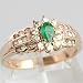 31H0BV0RR0L. SL75  14K Yellow Gold Emerald Diamond Estate Ring