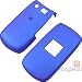 Blue Rubberized Shield Protector Case w/ Belt Clip for Pantech Breeze C520