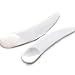 KINGLAKE 100 PCS Mini Disposable Curved Cosmetic Spatula Makeup Mask Scoop Plastic Spoon Makeup Tool