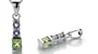 Princess/Round Cut Peridot/Amethyst Three-Stone Pendant Sterling Silver