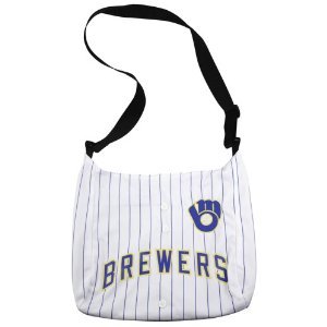 Milwaukee Brewers MLB Pinstripe Jersey Tote Purse