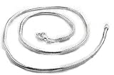 Heavy 3mm Sterling Silver 16" Inch Snake Chain Necklace