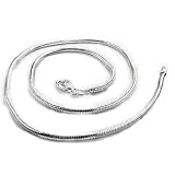 Heavy 3mm Sterling Silver 30" Inch Snake Chain Necklace