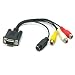 B&A-adaptateur VGA vers TV S-Vid�o RCA C�ble de sortie vid�o pour PC