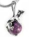 Sterling Silver Ferret or Mink Purple Amethyst Pendant