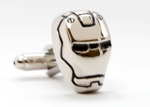 Limited Silver Edition Iron Man Formal Wear with Marvel Comics Gift Box Cufflinks Cuff LinksB009XCSB5W