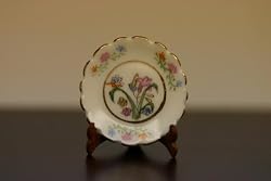 Miniature Eggshell Porcelaine Handpainted Plate