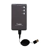 Retractable USB Cable for the Cowon iAuidio M3L with Power Hot Sync and Charge capabilities - Gomadic Brand w/ TipExchange Technology