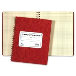 Tops Wirebound Quad Computation Book - Buff