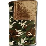 Personalized Brown Camoflauge Minky Chenille Blanket