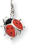 Enamel Ladybug Charm, Sterling Silver