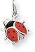 Enamel Ladybug Charm, Sterling Silver