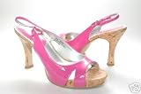 Rampage Sapphire Patent Slingback Heels
