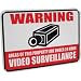 VIDEO SURVEILLANCE Warning Sign with 3M Reflective Vinyl Coating "12x18"