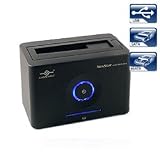 Vantec 1-Bay HDD-Dockingstation für 2.5'' und 3.5'' SATA HDDs, eSATA und USB2.0 (Schwarz)
