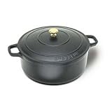 World Cuisine Blue Round Enamel Cast-Iron Dutch Oven, 6.75 Qts. [World Cuisine]