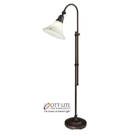 OttLite(R) High Definition Lexington Floor Lamp Mocha Pearl by OttLite Lighting