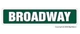 BROADWAY - Street Sign - new york nyc new show gift novelty street sign road