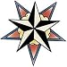 Nautical Star Tattoo T-shirt, Classic Tattoo Design T-shirt, Old School Vintage Tattoo T-shirt, Medium, Kelly Green