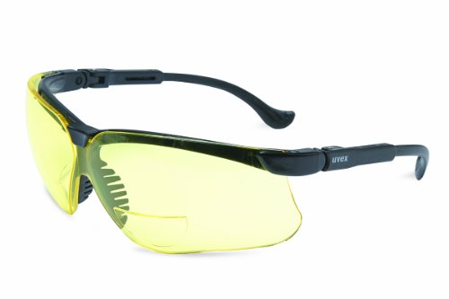 Uvex S3766 Genesis Reading Magnifiers Safety Eyewear +1-1/2, Black Frame, Amber Ultra-Dura Hardcoat Lens On Sale