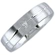Princess Cut Diamond, 14Kt. White Gold. Diamond Comfort-Fit Wedding Band