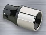 Superior 28-4302 1 3/4-2 1/4 x 3 1/2 x 6 Stainless Steel, Round Bolt-On Exhaust Tip
