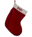 Personalized Velour Santa Look Christmas Stocking - BIG!