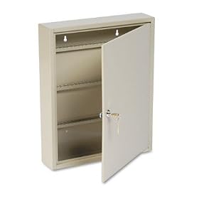 MMF Industries High-Security Locking 80-Key Cabinet, 17 1/8in.H x 14in.W x 3 1/8in.D, Sand