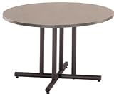 Gibraltar X-Shaped Table Base with 4 Supports in Satin Chrome