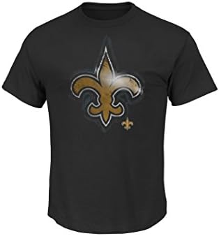 NFL New Orleans Saints Men's UVC Tee, Black, X-Large