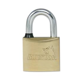 Black Dog 55148 Solid Brass Padlock Keyed Different, 1-3/16 Inch