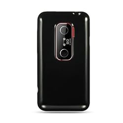 Flexi Gel SKin TPU BLACK Design Sleeve Glove Soft Cover Case for HTC EVO V 4G / EVO 3D (SPRINT) [WCF512]