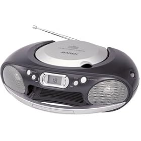 Jensen CD-476-Asst Portable CD Player with AM/FM Radio (Black/Pink/Blue)