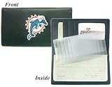 New Miami Dolphins Embroidered Leather Checkbook CoverHigh Quality Modern Design Beautiful Popular