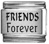 Clearly Charming Friends Forever Laser Etched Italian Charm